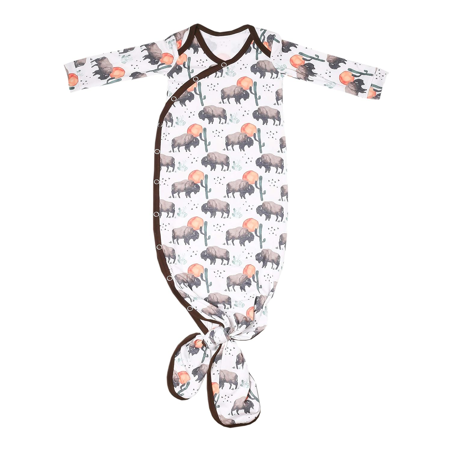Copper Pearl Knotted Lightweight Baby Gown Stretchy for Growth