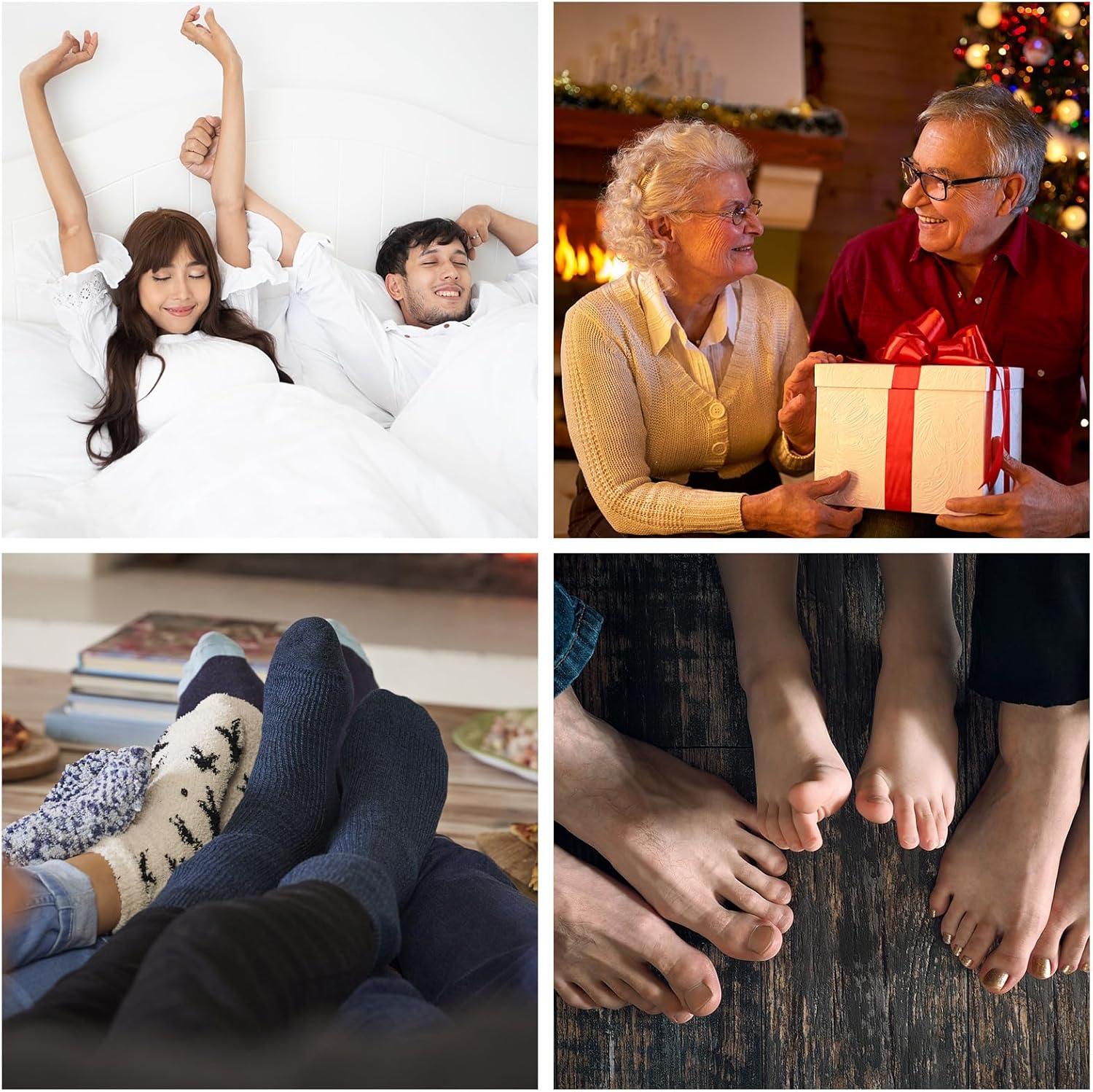 Perfect Cozy Fuzzy Mens Slipper Socks for Boys 6-13 2 Pairs