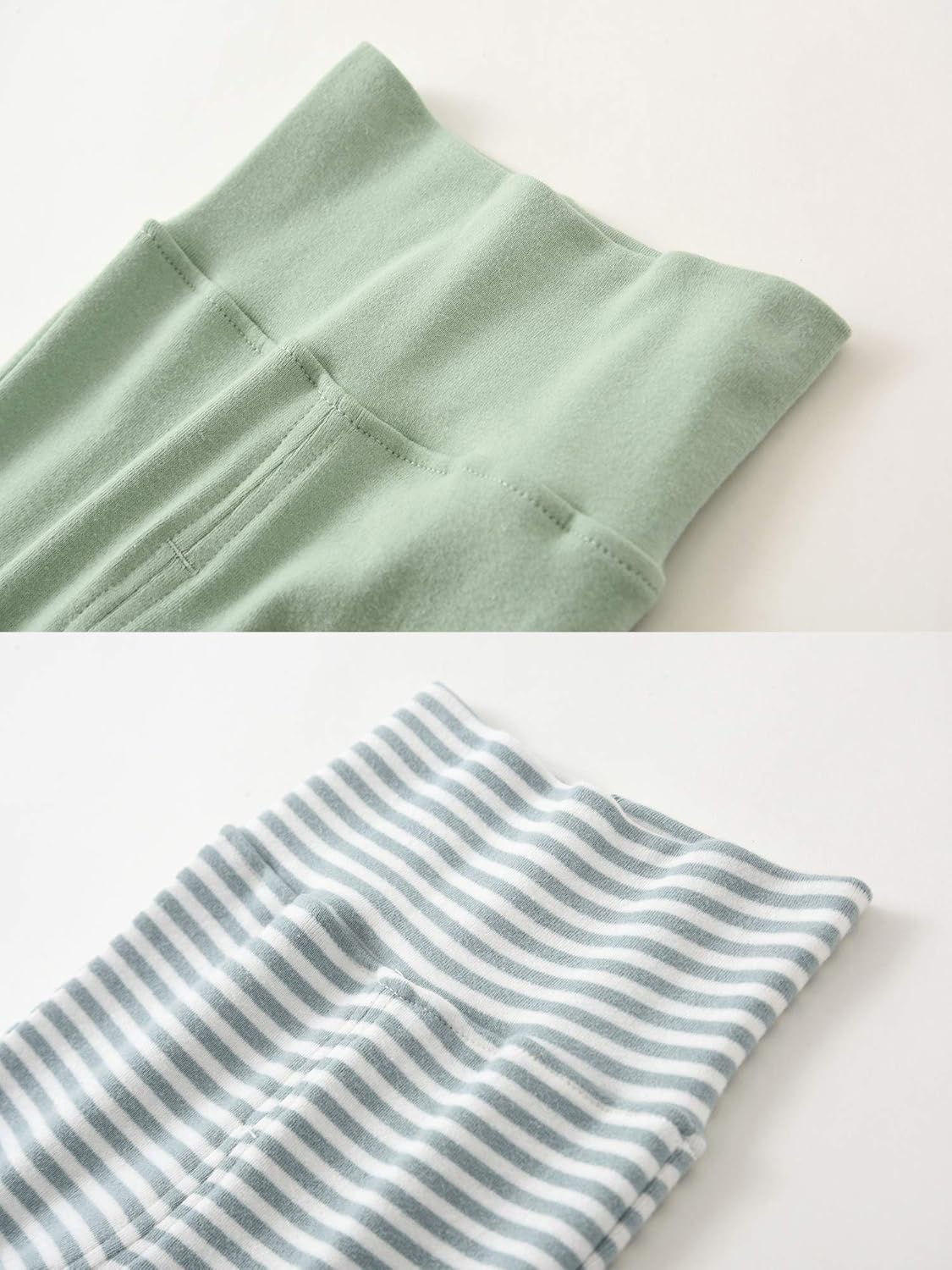 ACESTAR Newborn Baby Boys Girls Cotton High Waist Footed Pants