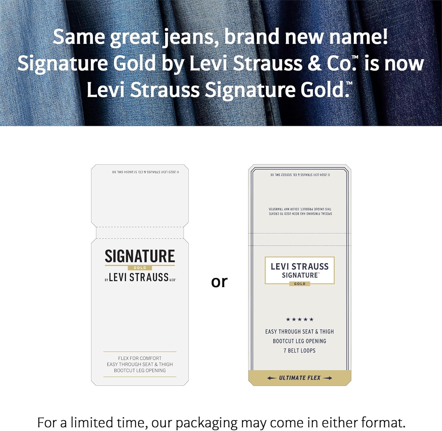 Levi Strauss Signature Gold Mens Bootcut Fit Jeans - Same Great Jeans Just Better