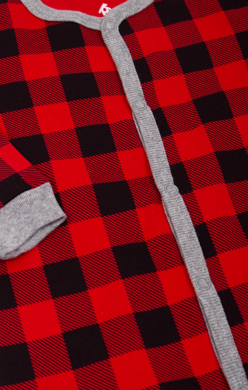 Snugabye buffalo plaid sleeper pull-on baby girls essential sleepwear machine washable