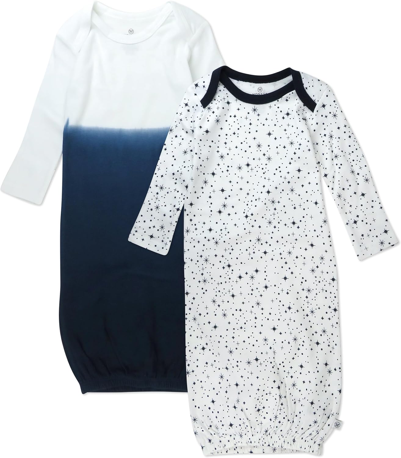 Honest 2-Pack Organic Cotton Sleepers for Newborns Boys Girls