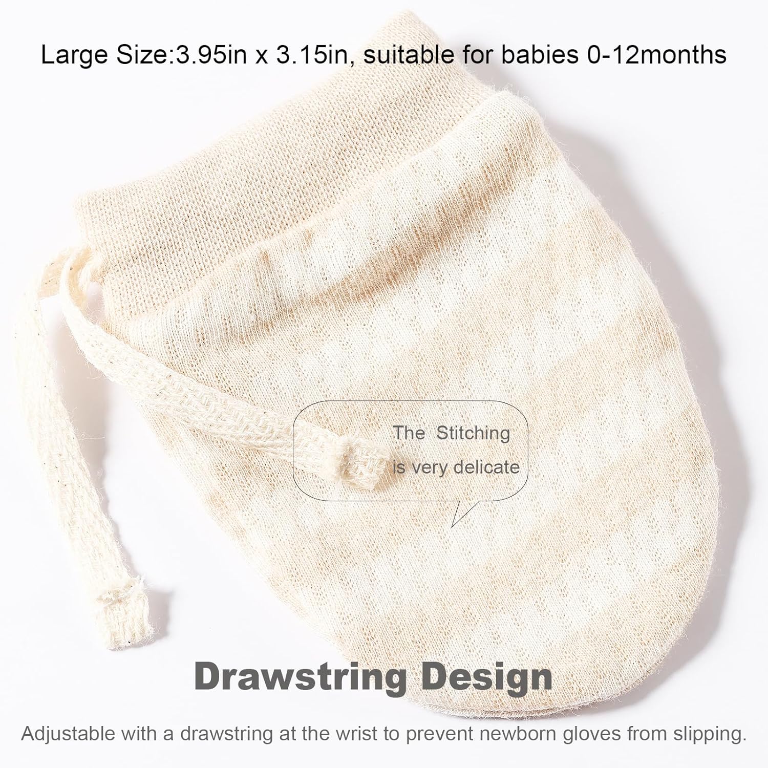 Perfect Newborn mittens organic cotton no slip 0-12 months