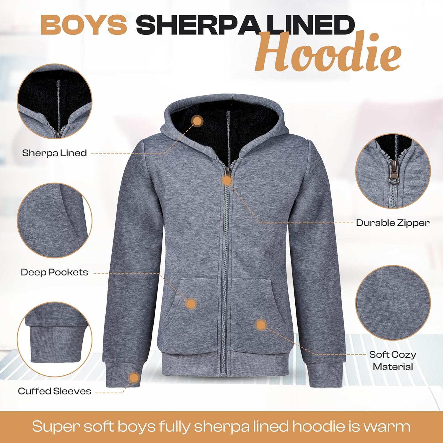 Victory League Boys Zip-Up Hoodie