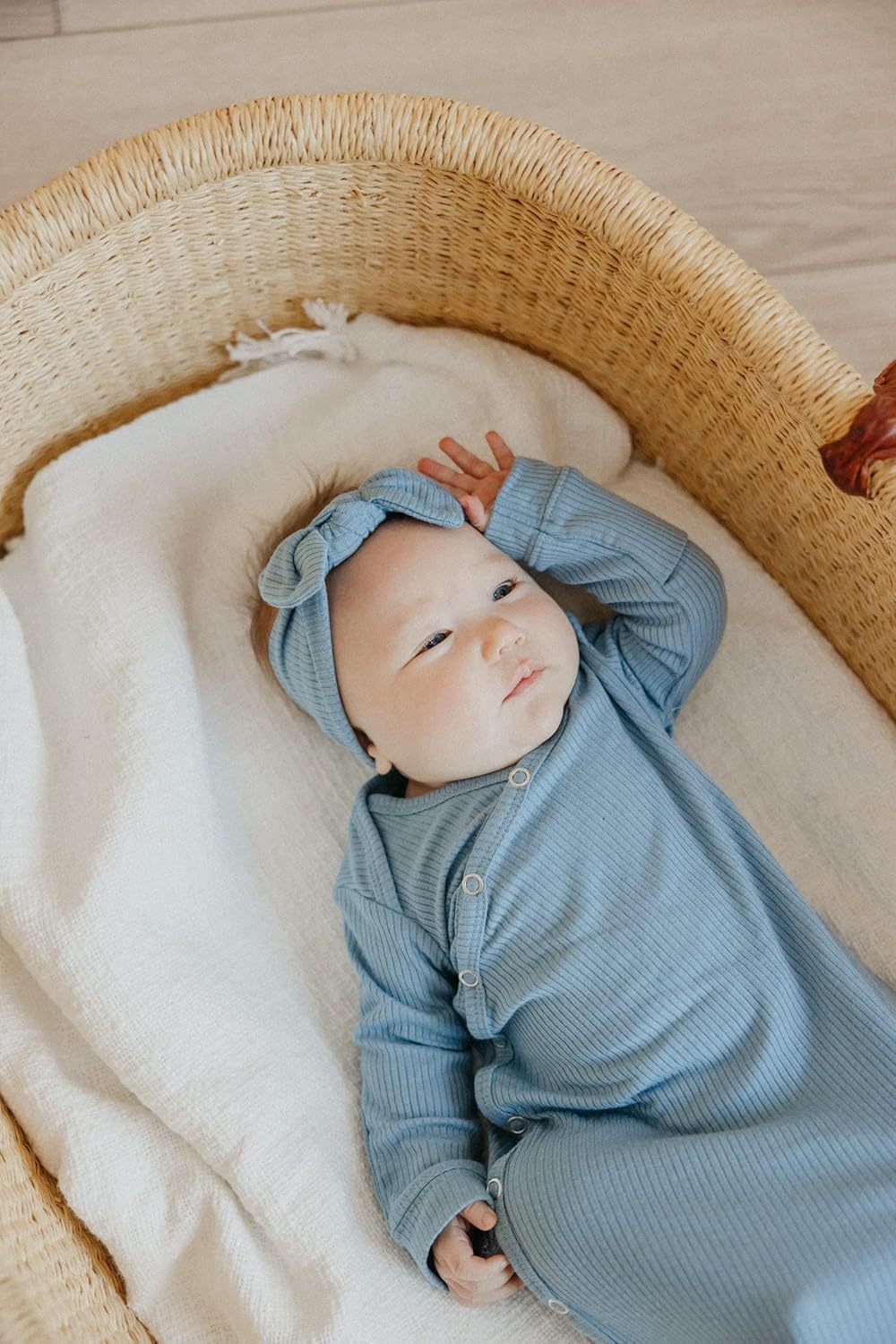 Copper Pearl Knotted Newborn Sleepers