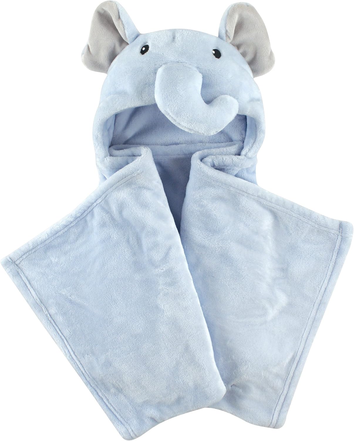 Hudson Baby BABY GIRL PLUSH ELEPHANT HOOKED BLANKET