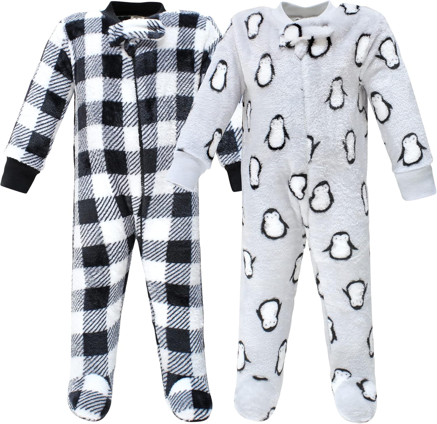 Hudson Baby Baby Girls Plush Sleep and Play Set - Two Blanket Sleepers