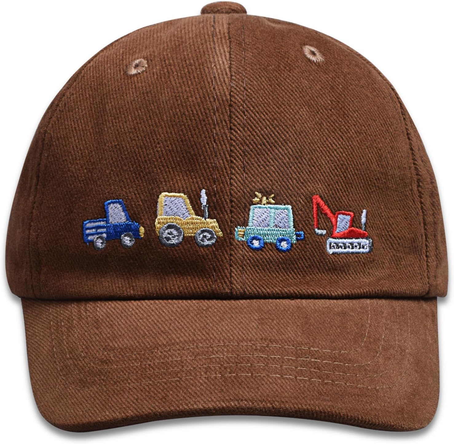 Excavator Car Embroidered Baseball Cap for Kids