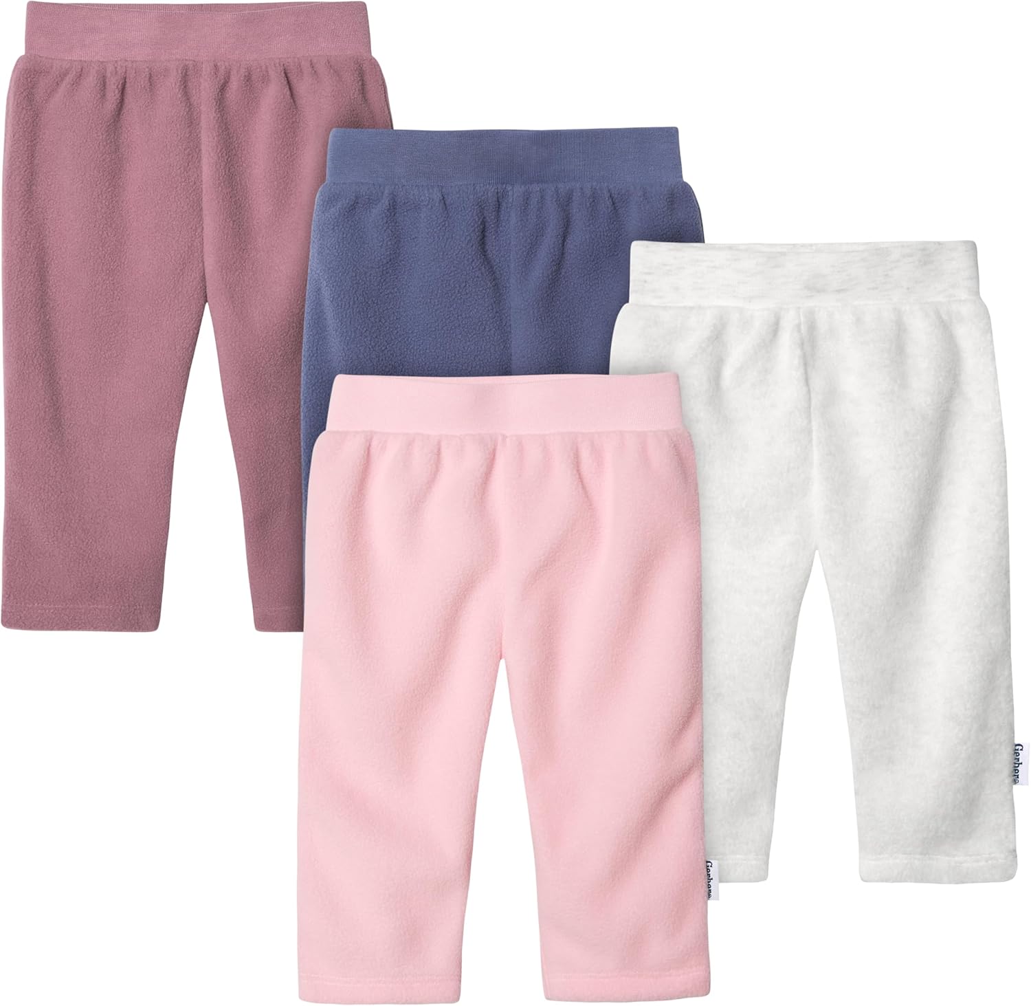 Gerber Baby Girls 4-Pack Microfleece Pants Comfort Fun