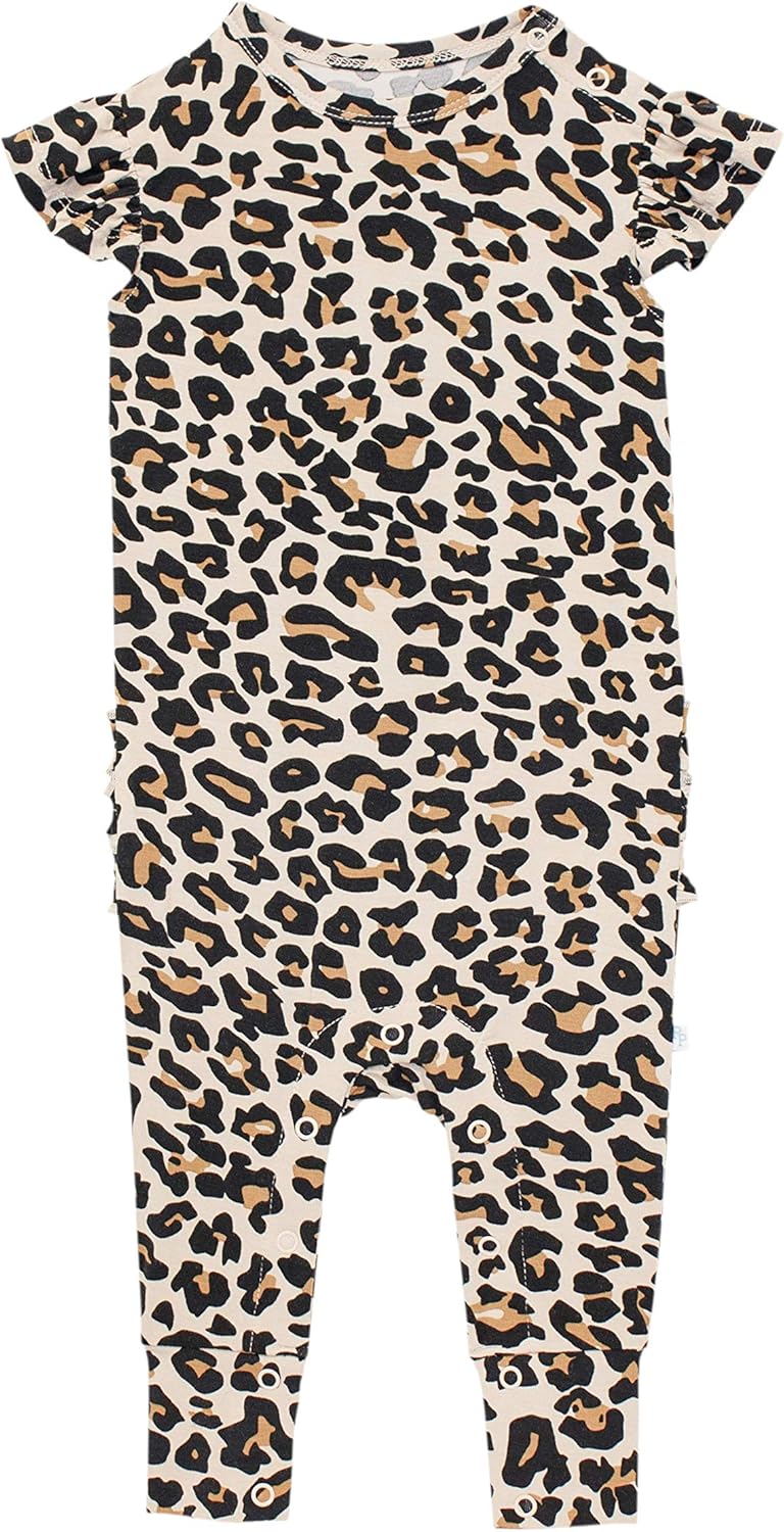 Posh Peanut Baby Girl Pajamas Ruffled Cap Sleeve Romper