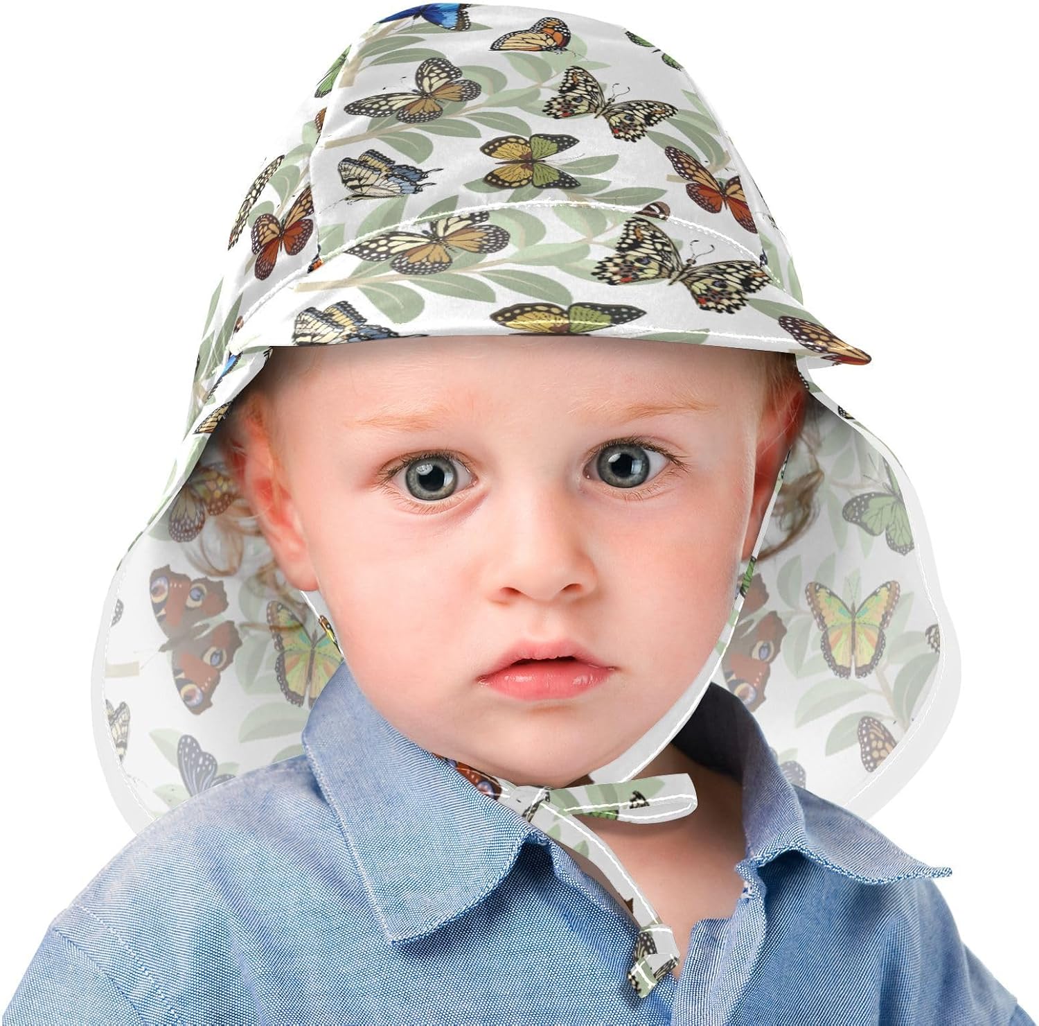 Adjustable Baby Sun Hat for Kids Toddler Beach Bucket with Print