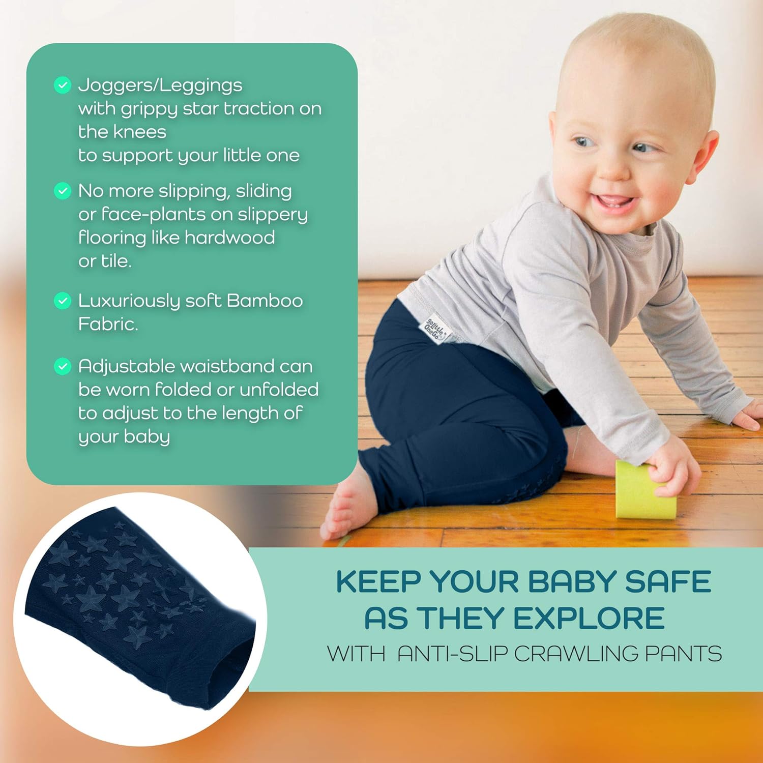 Anti-Slip Harem Pants for Crawling Babies