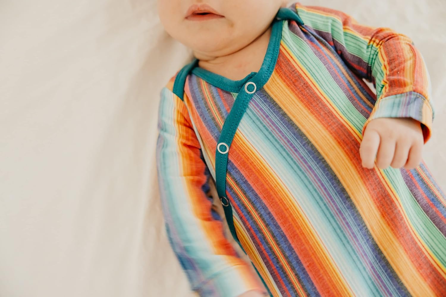 Copper Pearl Knotted Newborn Sleepers for Baby Boy and Girl 1