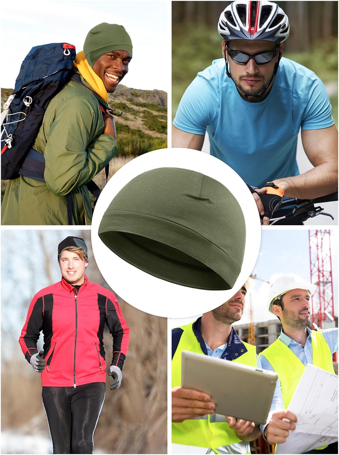 Syhood 4-Piece Skull Hats Men Women Kids Stretchy Comfy
