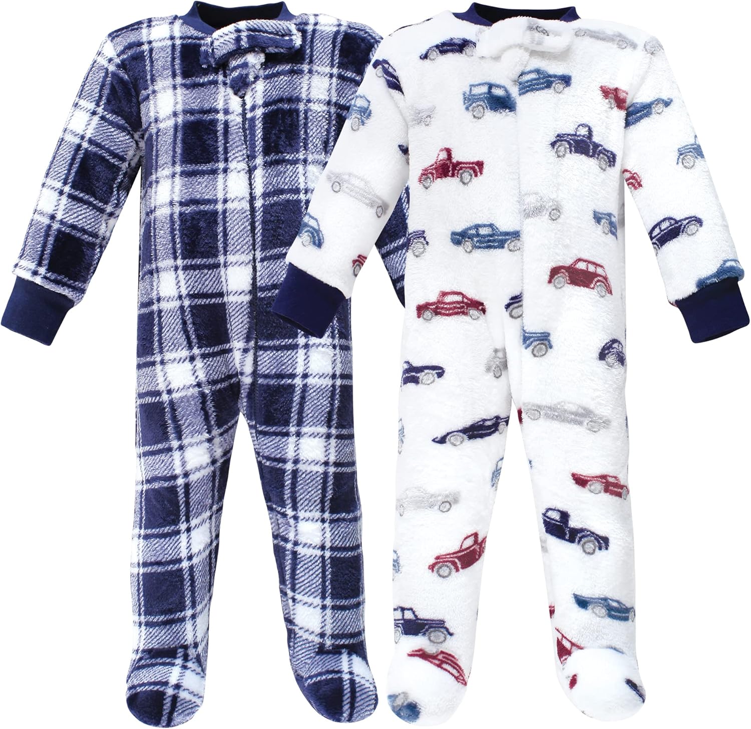 Hudson Baby Baby Girls Plush Sleep and Play Blanket Sleepers