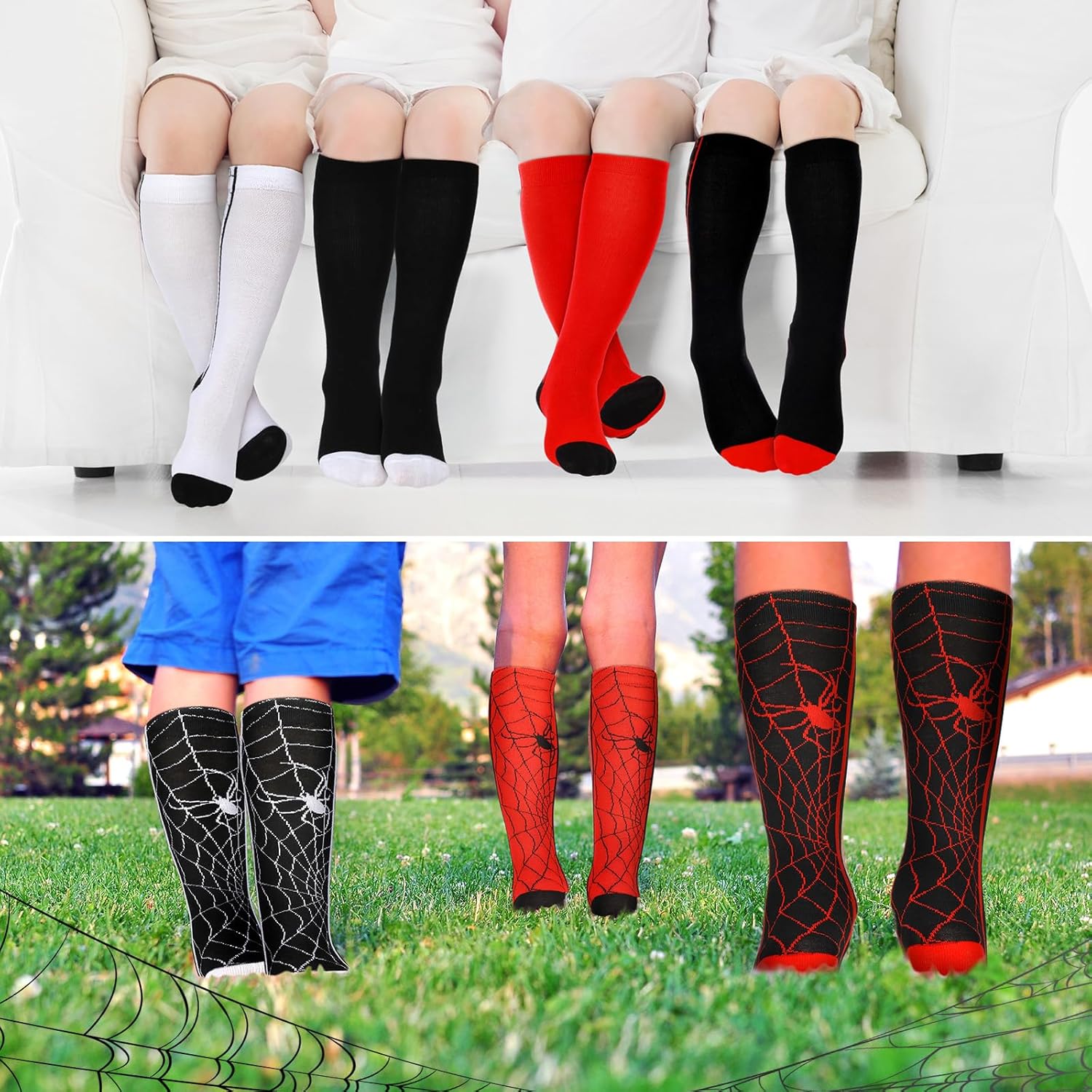 Halloween Spider Socks for Kids