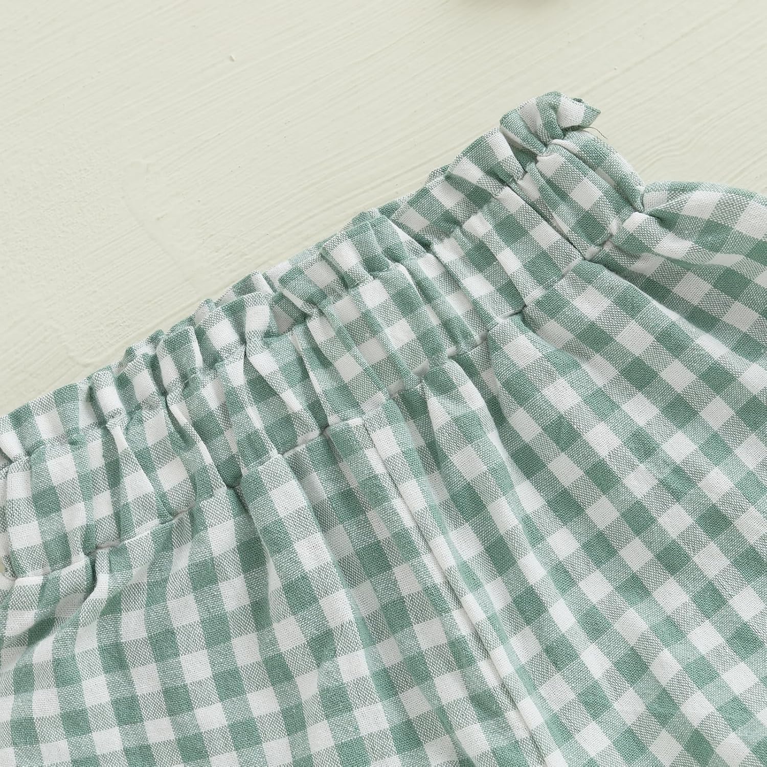 Emmababy Plaid Ruffle Shorts