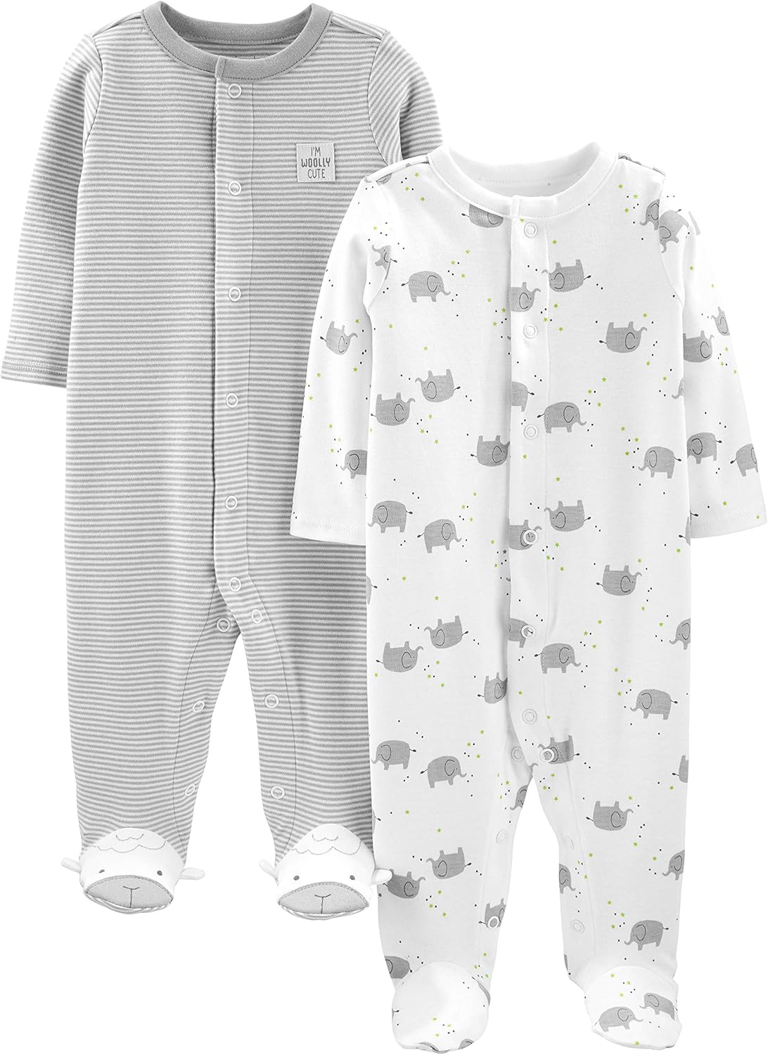 Simple Joys by Carters Baby Neutral 2-Pack Footed Sleep and Play