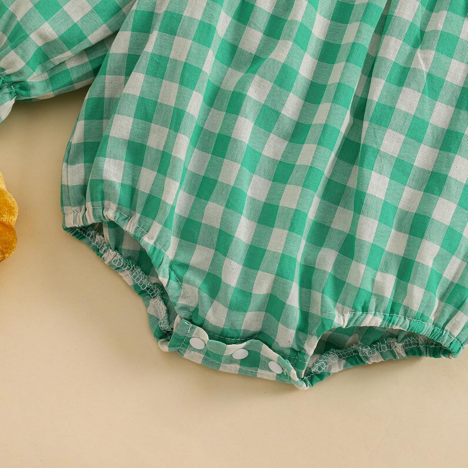 Baby Girl Festival Plaid Onesie pumpkin turkey holiday