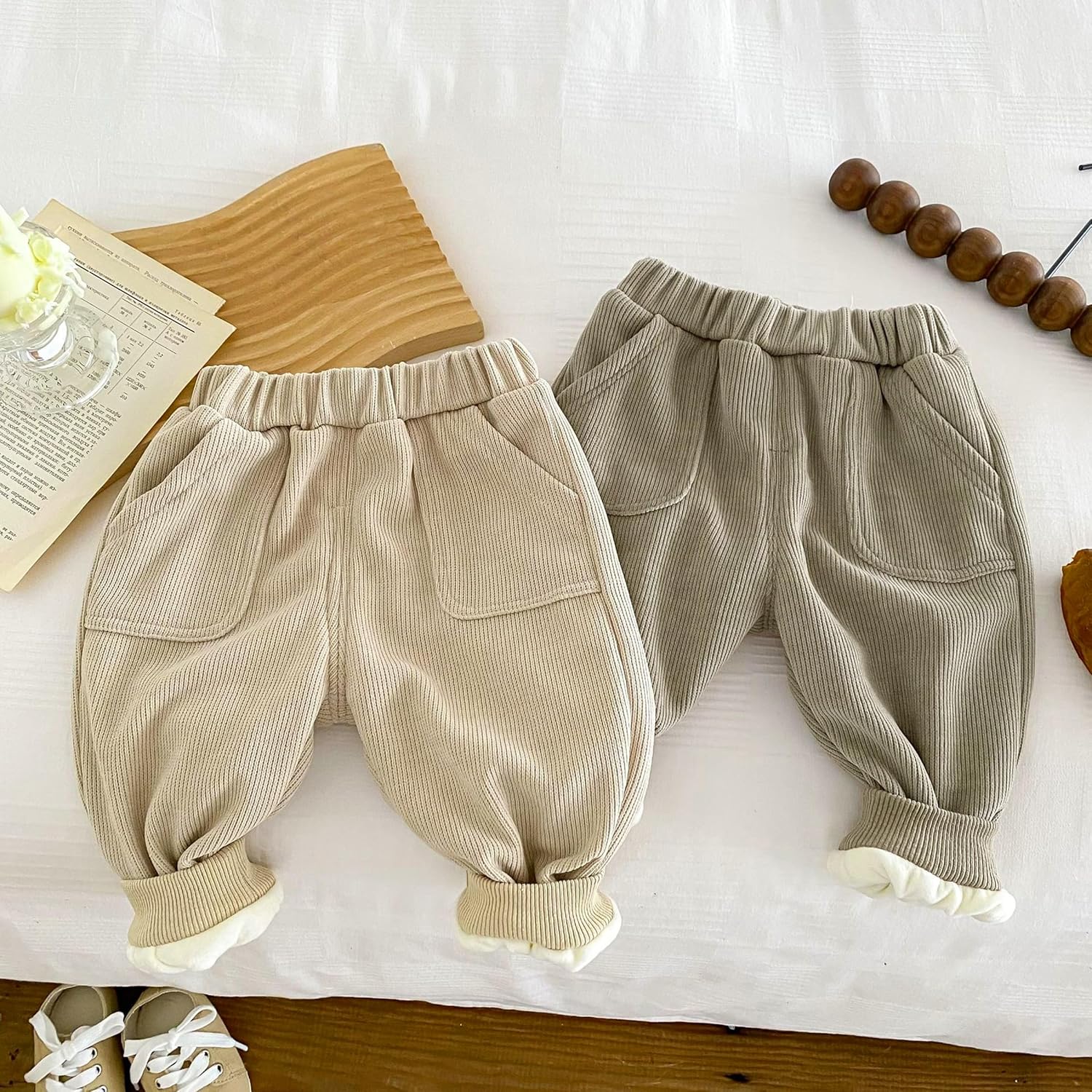 Cozy Thick Bonla Fille Pants for Kids Soft Warm Stylish