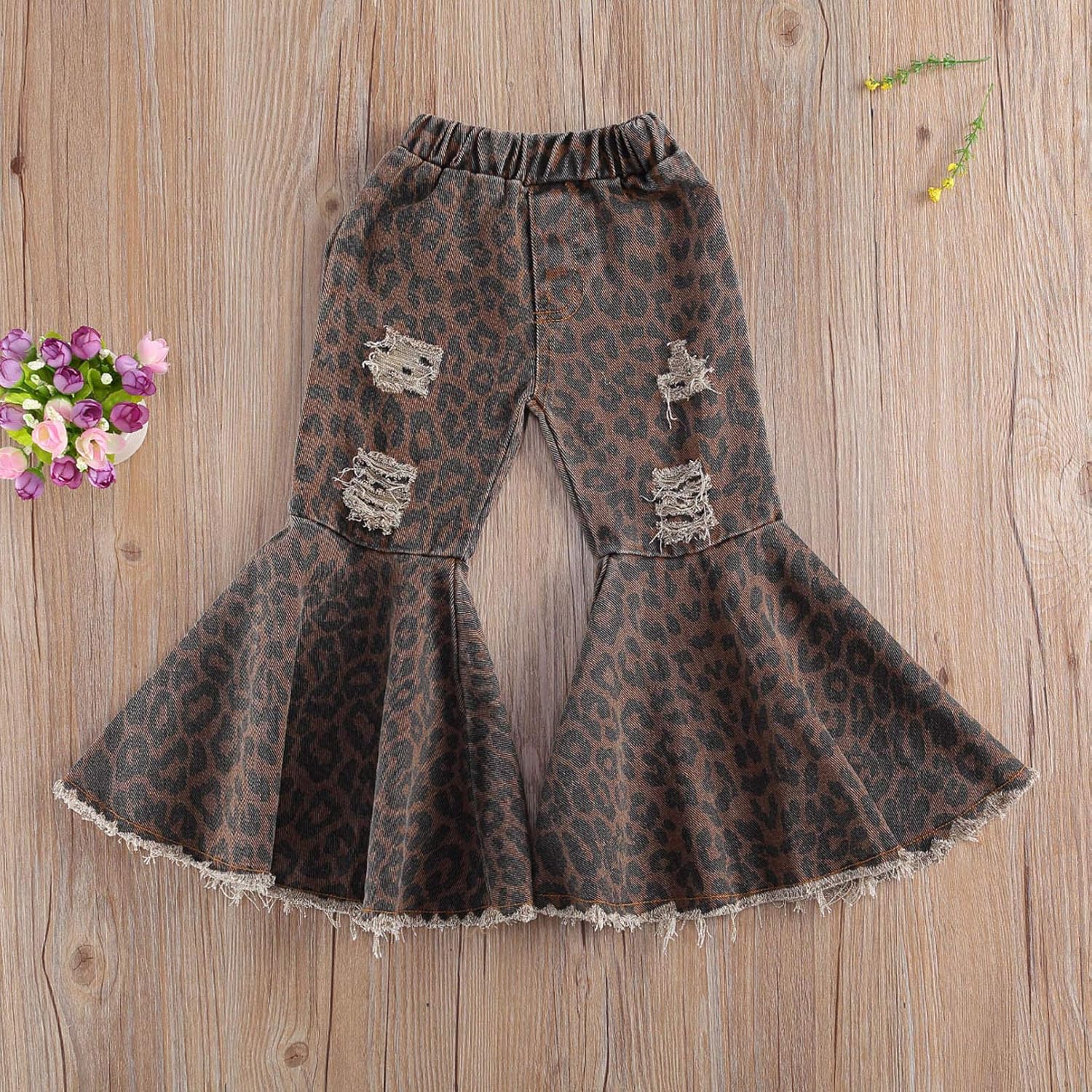 Vohawsa Baby Flare Pants Comfortable Stretchy for Girls Boys