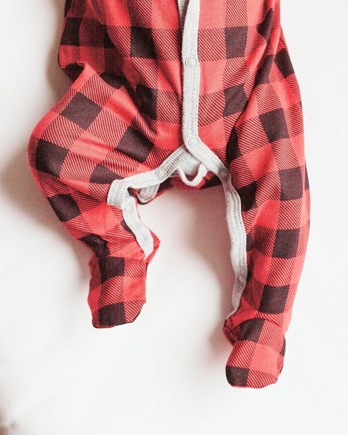 Snugabye buffalo plaid sleeper pull-on baby girls essential sleepwear machine washable
